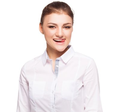 Beyaz arka plan, kadının