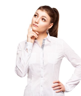 Beyaz arka plan, kadının