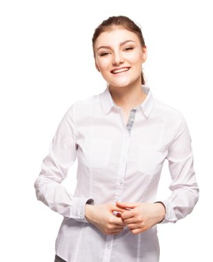 Beyaz arka plan, kadının