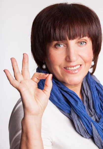 Mujer madura sonriente — Foto de Stock