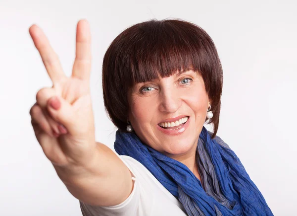 Smiling mature woman — Stock Photo, Image