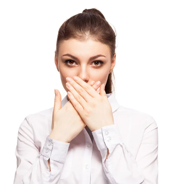 Mujer en fondo blanco —  Fotos de Stock