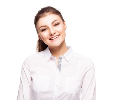 Beyaz arka plan, kadının