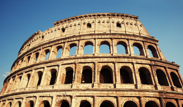 Coliseum. Famous place at Italy. Rome