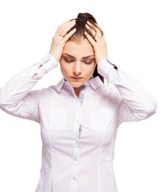 Beyaz arka plan, kadının