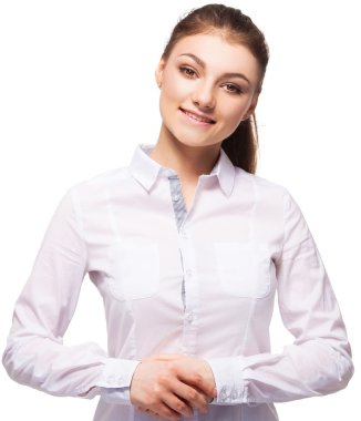 Beyaz arka plan, kadının