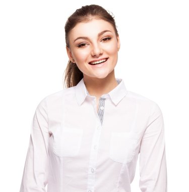 Beyaz arka plan, kadının