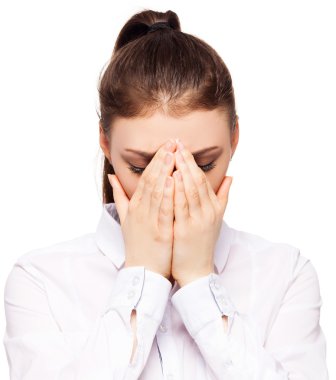 Beyaz üzgün kadın