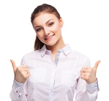 Beyaz arka plan, kadının