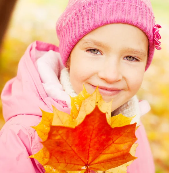 Дівчина на осінь — стокове фото