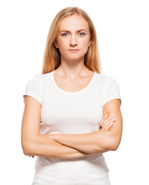 Beyaz arka plan, kadının