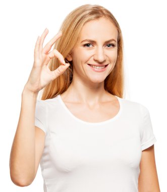 Beyaz arka plan, kadının