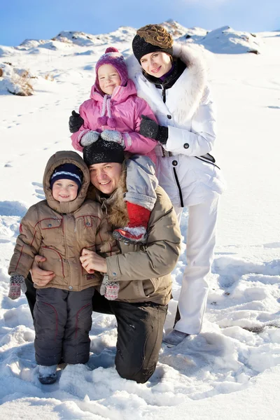 Family in the winter Royalty Free Stock Photos