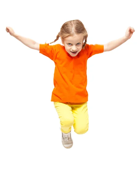 Прыгающий ребенок — стоковое фото