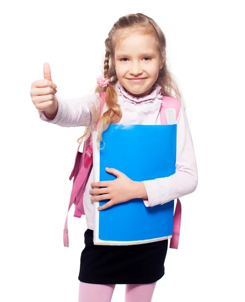 Niño con mochila — Foto de Stock