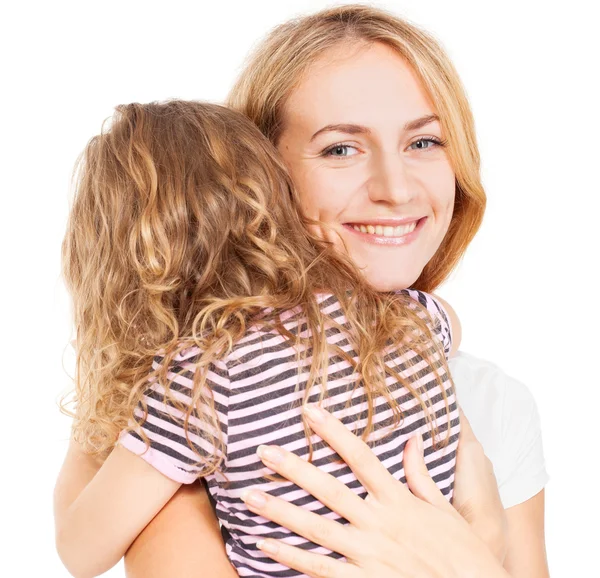 Child embracing mother — Stock Photo, Image