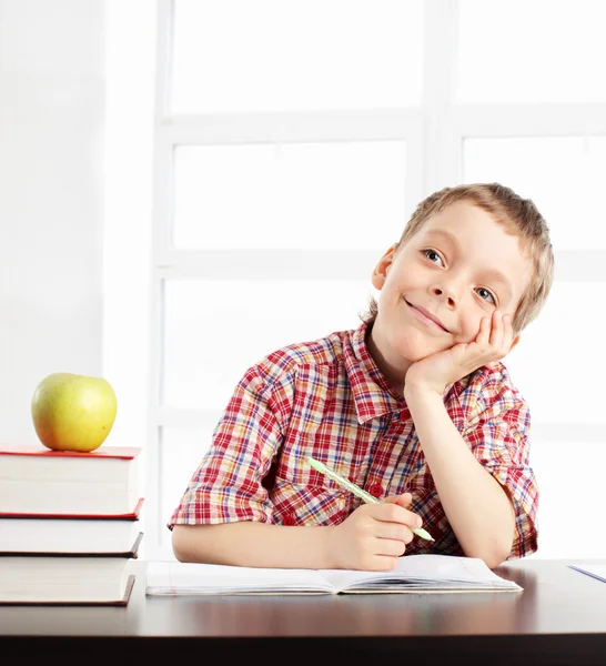 Ragazzo a scuola Foto Stock