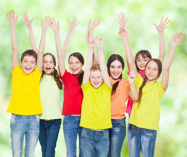 Group children at summer — Stock Photo, Image