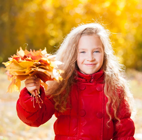 Dívka na podzim — Stock fotografie