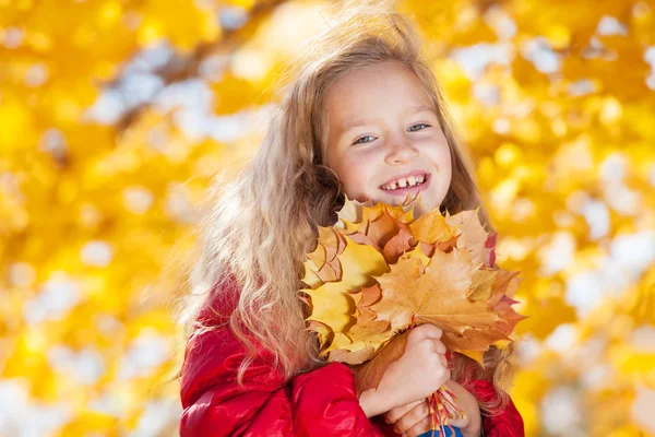 Meisje in de herfst — Stockfoto