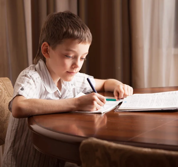 宿題をする少年 — ストック写真