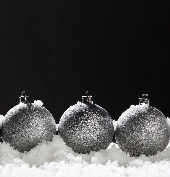 Christmas decoration on snow — Stock Photo, Image