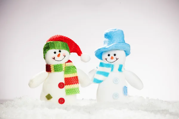 Christmas decoration on snow — Stock Photo, Image
