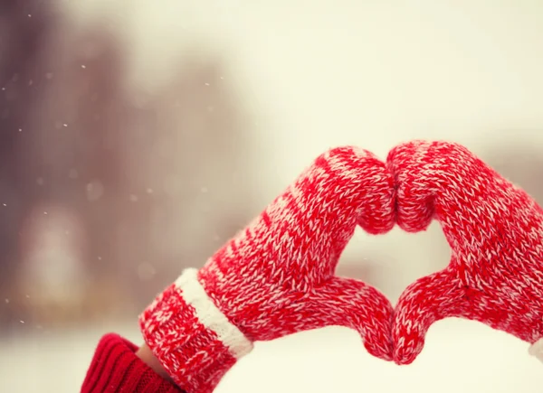 Heart of mittens — Stock Photo, Image