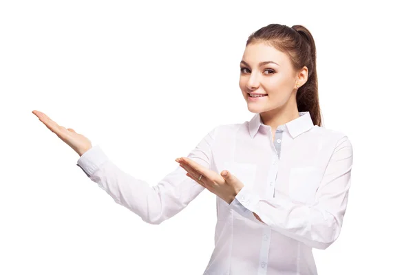 Mujer en fondo blanco —  Fotos de Stock