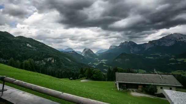 Vista desde Haus Loderbichl en los Alpes austríacos timelapse — Vídeos de Stock