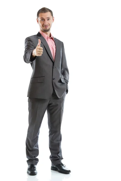 Full length suit tie businessman — Stock Photo, Image