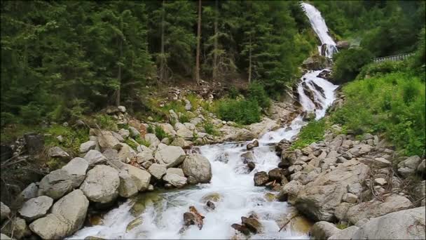 Stuiben vattenfall i Tyrolen, Österrike — Stockvideo