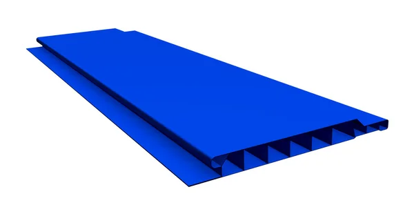 Niebieski plastikowy panel — Zdjęcie stockowe