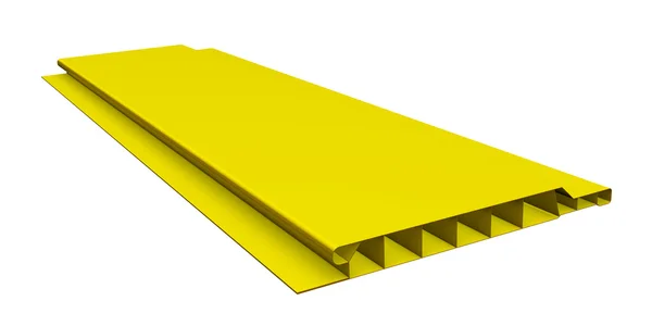 Yellow plastic panel — Stock Photo, Image