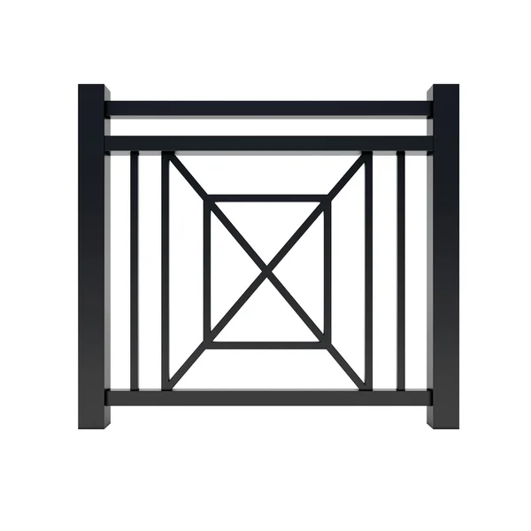 Black metal design railing — Stock Photo, Image