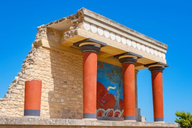 knossos Sarayı. Crete, Yunanistan
