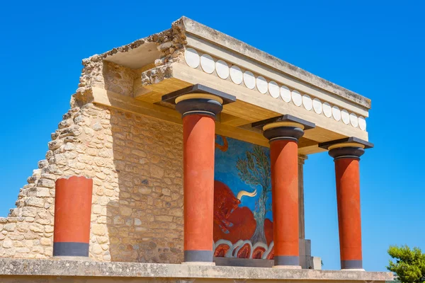 Palatset i knossos. Kreta, Grekland — Stockfoto