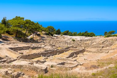Kamiros kalıntıları. Rhodes, Yunanistan