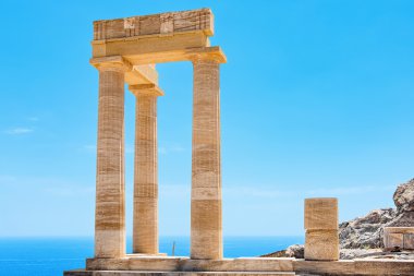 Lindos akropolisi. Rhodes, Yunanistan