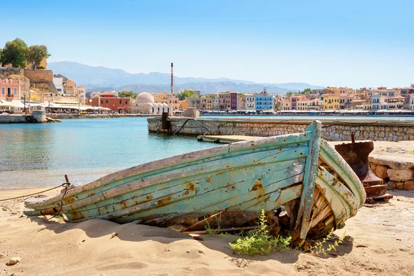 Hanya liman. Crete, Yunanistan — Stok fotoğraf