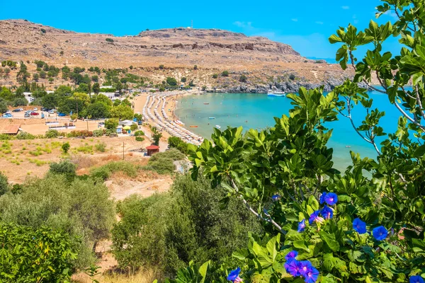 Lindos Bay. Rhodes, Görögország — Stock Fotó