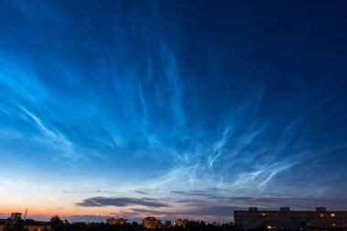 Noctilucent clouds. Estonia clipart