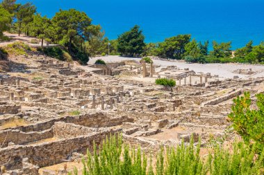 Kamiros kalıntıları. Rhodes, Yunanistan