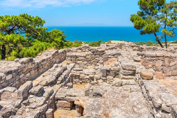 Sitio Arqueológico Los Antiguos Kamiros Rodas Grecia — Foto de Stock