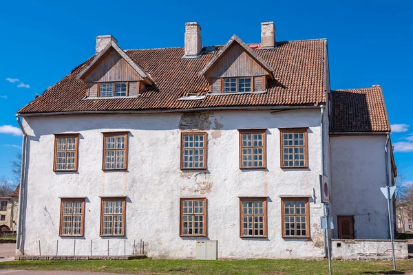 One Few Surviving Houses World War Narva Town Estonia Europe — Stock Photo, Image