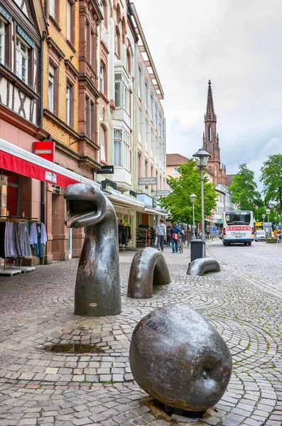 Offenburg Duitsland Juni 2011 Slangenvormige Waterkraan Hoofdstraat Van Stad — Stockfoto