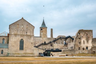 View to 13th century Episcopal Castle ruin in Haapsalu. Estonia, Baltic States, Europe clipart