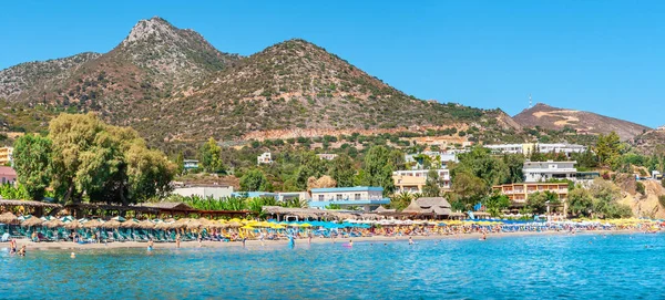 Vista Panorámica Bahía Playa Livadi Pueblo Bali Isla Creta Grecia — Foto de Stock