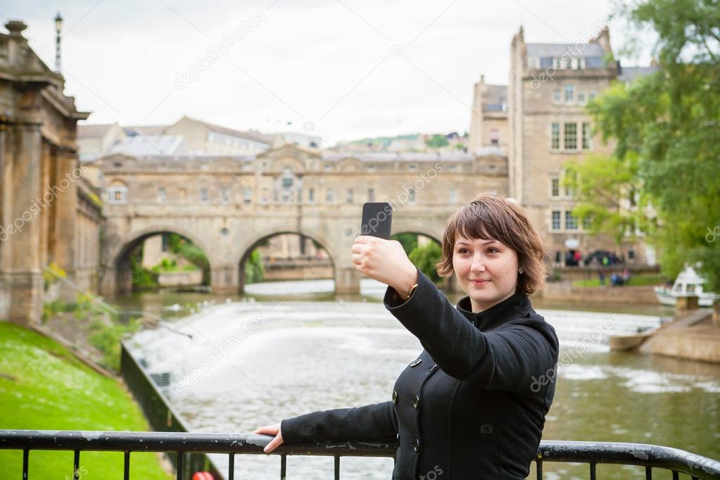 Photograph of herself. Bath, England