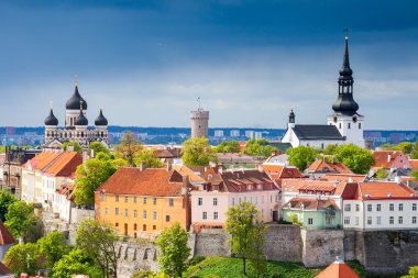 Cityscape Tallinn. Estonya